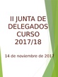 Presentación Junta de Delegados noviembre 2017