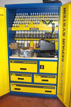 Armario de productos de retoque