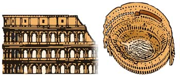 Ilustración del Coliseo de Roma