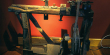 Banco con torno para la fabricación de gaitas, Museo de la Gaita