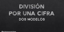 División por una cifra - Dos modelos