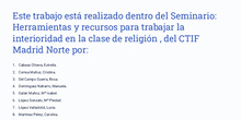 Herramientas y recursos para trabajar la interioridad en clase de Religión