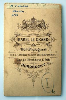 Reverso de un Carte de Visite