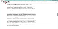 Mejor Antivirus gratuito según la OCU. Profesor Ingeniero Informático Eduardo Rojo Sánchez