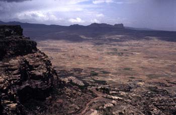 Paisaje desde Kawkaban, Yemen