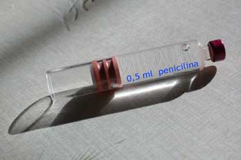 Tubo de ensayo de penicilina