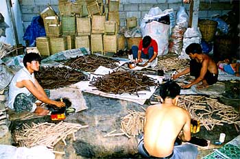 Taller de artesanía con proceso en cadena, Tailandia