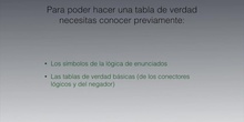 Realización de tablas de verdad