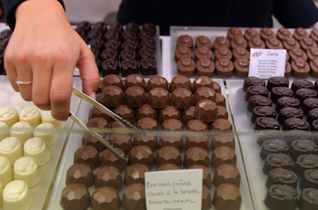 Chocolates belgas, Brujas, Bélgica