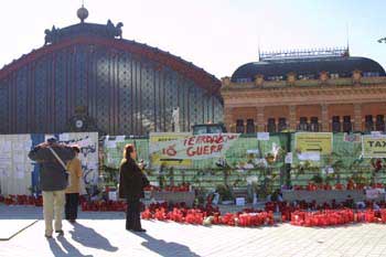 Santuario provisional de la estación de Atocha
