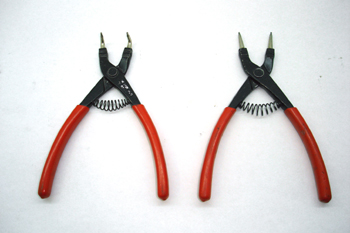 Alicates de puntas para anillos elásticos interiores