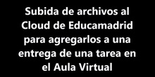 Subida de archivos al Cloud de Educamadrid para agregarlos a una entrega en el AV