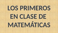 LOS PRIMEROS EN MATEMÁTICAS. CEIP PINOCHO 2017/18