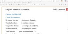 Lengua I Tema 3 Clase 38 20260218 - Textos Cantar de Mío Cid