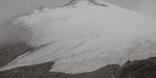 El glaciar del Pico de Orizaba (5750m) visto desde los 5000m de
