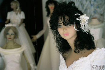 Man¡quíes de una tienda de novias, Lugo, Galicia