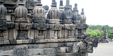 Detalle de un esquinazo del templo de Wisnu, Prambanan, Jogyakar