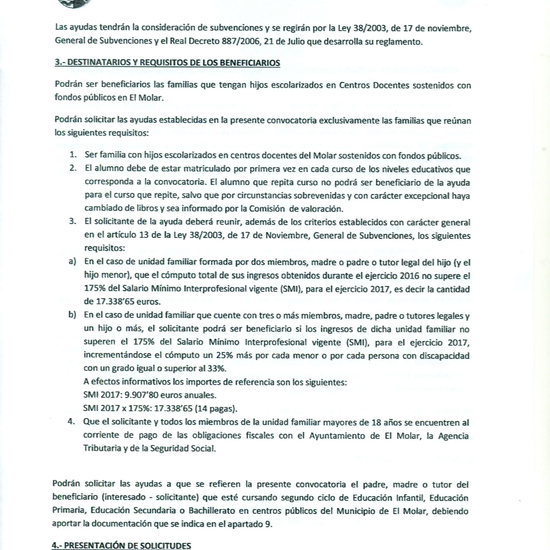 Convocatoria ayudas a libros. Ayuntamiento del Molar 4