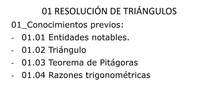 Conocimientos previos resolución de triángulos 1 Bachillerato
