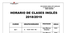 horario inglés profesores 2018