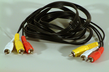 Conector RCA 1 vídeo + 2 audio