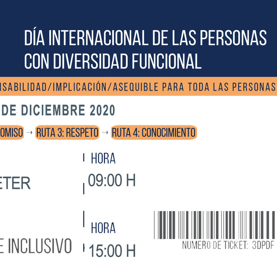 e Diciembre: Día de las personas con discapacidad funcional 20