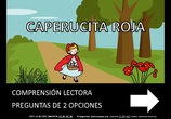 Preguntas comprensión lectora Caperucita Roja Nivel 1