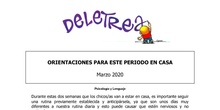 Deletrea. ORIENTACIONES DE ACTIVIDADES Y JUEGOS PARA CASA