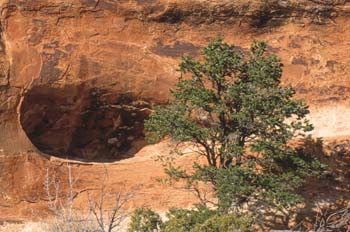 Cueva natural en una roca