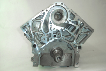 Bloque de 6 cilindros en V.  Vista frontal