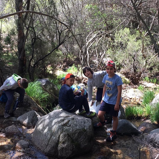 NIÑAS/OS DE 5º NATURALEZA VIVA EN LA PEDRIZA. HOSTOS POR EL PLANETA 10