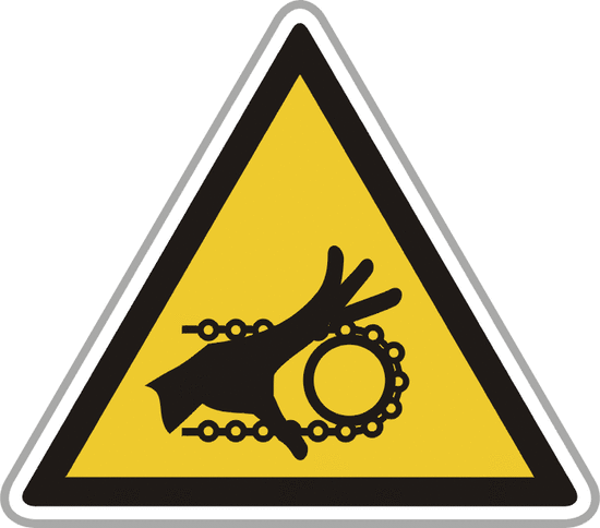 Peligro manos cadenas