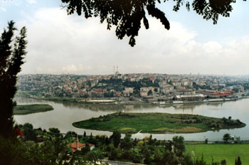 Vistas desde el café Pierre Loti, Estambul, Turquía