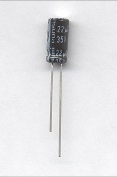 condensador electrolítico radial miniatura