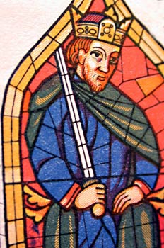Detalle de una vidriera de la Catedral de León
