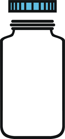 Frasco de boca ancha