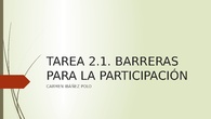 BARRERAS PARA LA PARTICIPACIÓN