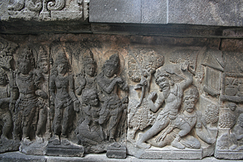Relieve, Prambanan, Jogyakarta, Indonesia