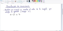 Resolución de ecuaciones sencillas 1