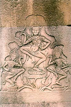 Relieve en roca en Ankor, Camboya