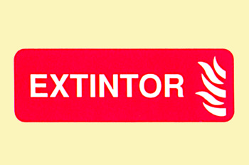 Incendio: extintor señal