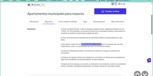 Apartamentos municipales para mayores de 65 años o 60 años