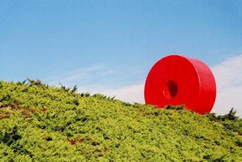 Elemento ornamental en un parque