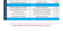 Menú general octubre 2026 Escuela Infantil San Fermín