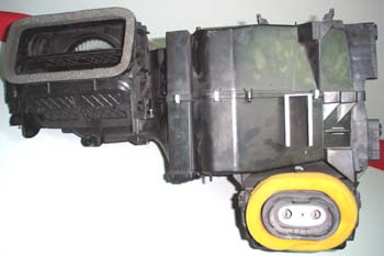 Conjunto interior de climatización de flujo transversal