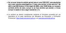 BECAS DE BACHILLERATO