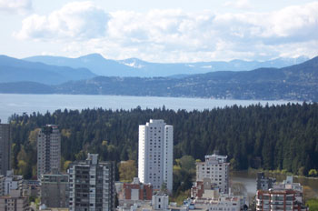 Vista del norte de Vancouver