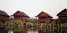 Huertas flotantes en Myanmar