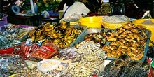 Puesto de marisco seco, Tailandia