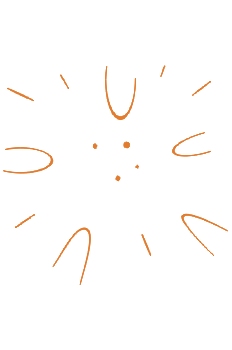 Globo naranja explotado